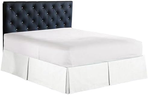 Elegance Linen Luxury 1500 Thread Count Bed Skirt - 14 Inch Drop Queen White