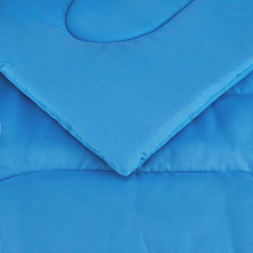 Amazon Basics 7-Piece Microfiber Kids Bed-in-a-Bag Set FullQueen Blue