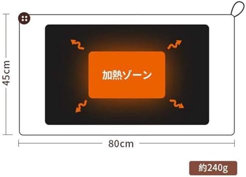 USB Heated Shawl Blanket with 3-Section Temperature Control