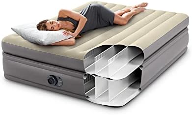Intex Queen Prime Comfort Elevated Air Mattress with Electric Pump
