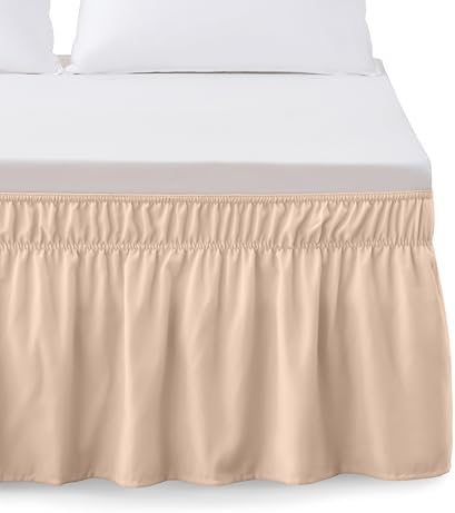 Elegant Comfort Luxury Wrinkle Resistant Bed Skirt - 16in Drop QueenKing Cream