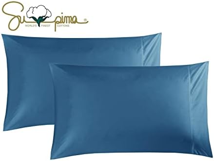 ELINEN 100 Supima Cotton Pillowcases Set of 2 Queen Standard