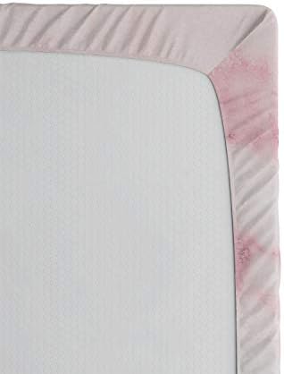 Ambesonne Marble Print Fitted Sheet Pale Pink California King 1