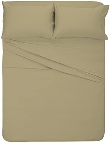 Happy At Home Microfiber RV Sheet Set 42x80 4-Piece Taupe