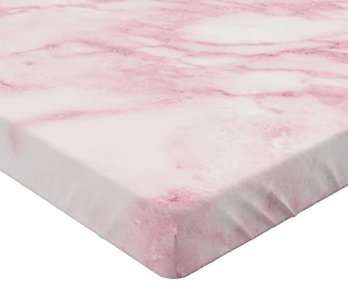 Ambesonne Marble Print Fitted Sheet Pale Pink California King 1