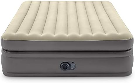 Intex Queen Prime Comfort Elevated Air Mattress with Electric Pump