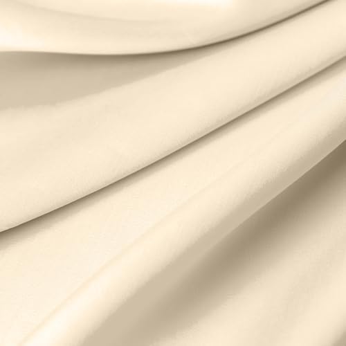 FRESH IDEAS Cotton Bed Skirt Twin 15 Drop Ivory