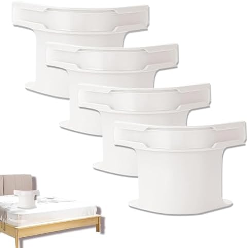 4PCS Heavy Duty Bed Sheet Holders with Straps White 1