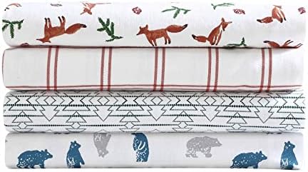 Eddie Bauer Twin Flannel Sheet Set - Cozy Breathable and Oeko-Tex Certified