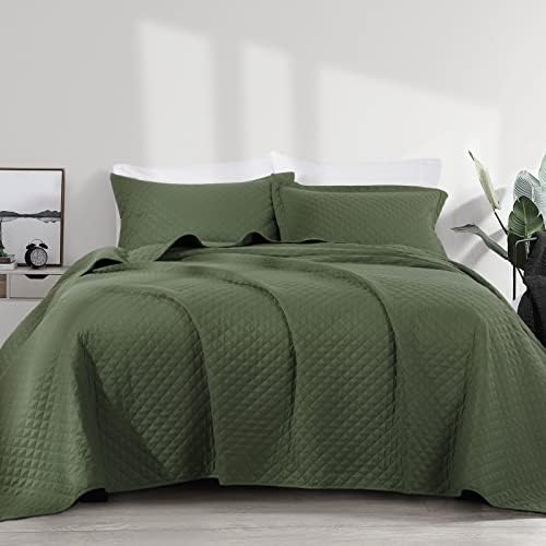 HOMBYS 3 Piece King Quilt Set Bedspread