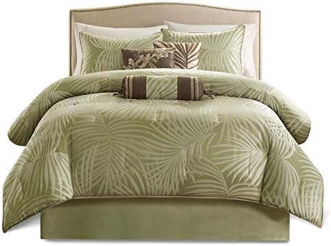 Madison Park Scenic Comforter Set - 7 Piece Olive Green Queen