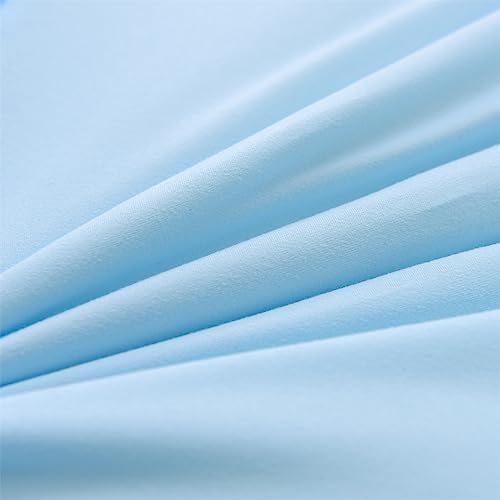 Holawakaka Light Blue Waterfall Ruffle Comforter Set