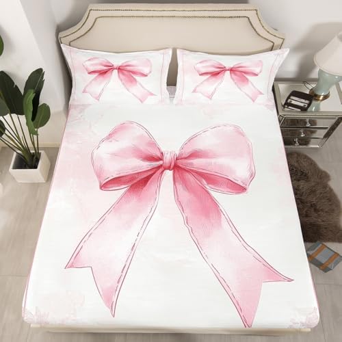 Manfei Bowknot Kids Fitted Sheet Set