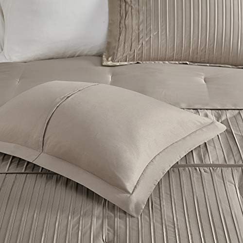 Madison Park Cozy Comforter Set - Taupe King 7 Piece