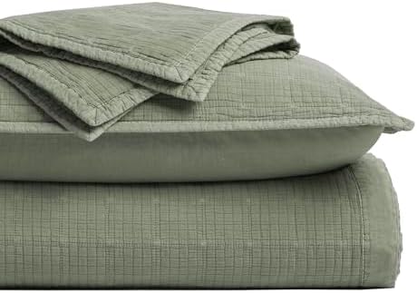 EVERGRACEHOME Stonewashed Cotton Quilt Set Full Queen