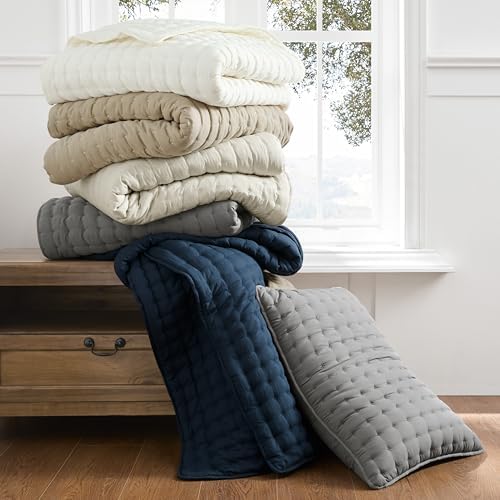 Burnt Orange Cal King Quilt Set with Pillow Shams 3 Piece Bedding