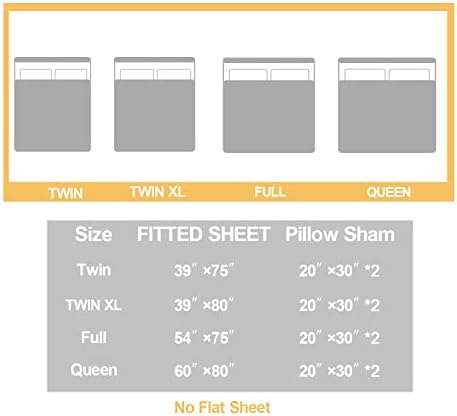 AILONEN Football Pattern Twin XL Fitted Sheet Set 3Pcs