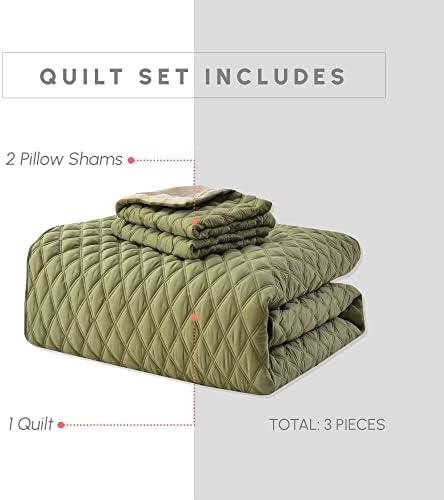 Elegant Comfort Reversible Quilt Set with Pillow Shams