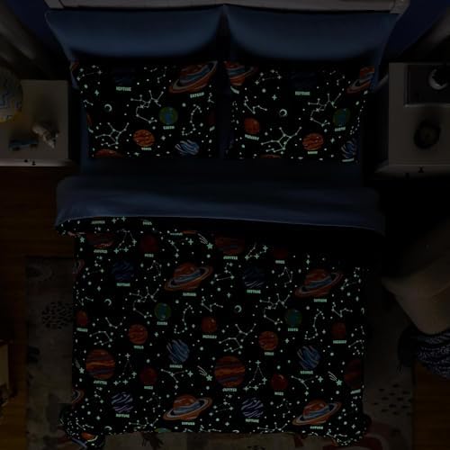 7-Piece Glow in the Dark Comforter Set for Boys