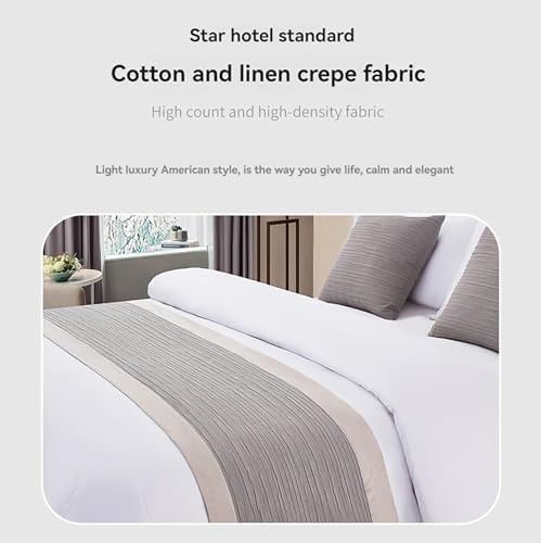 Luxury Cotton Bed Runner with Pillow Cover Protector