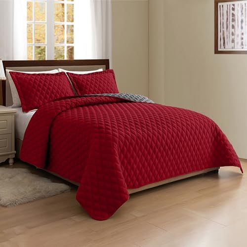 Elegant Comfort 3-Piece Reversible Quilt Set - Twin XL