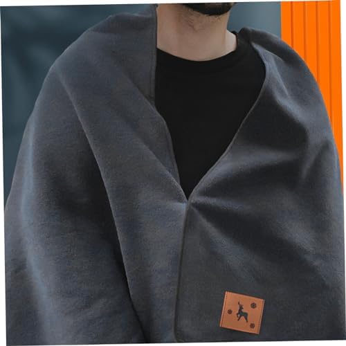 USB Heated Throw Blanket - Soft Fast Heating Wearable with Pocket - Grey