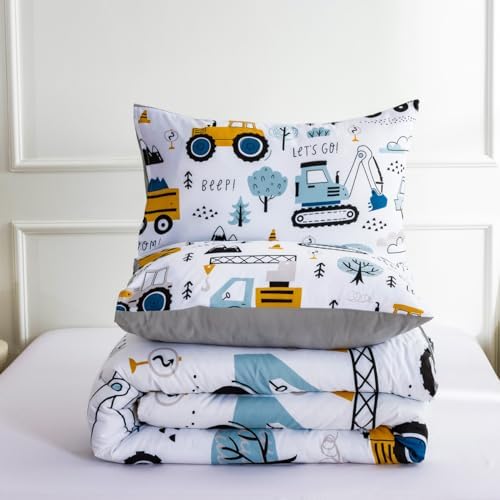 NTBED Twin Construction Truck Comforter Set for Boys