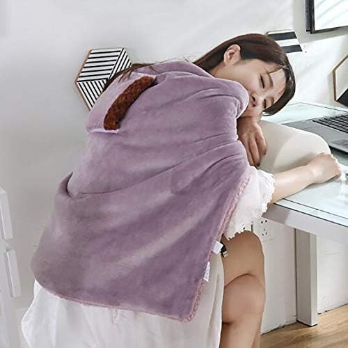 Heated Blanket with Cow Print and Pocket for Winter