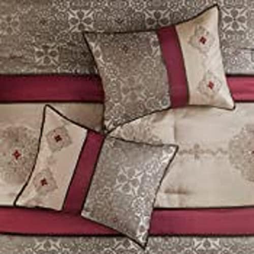 Madison Park Neyson Faux Silk Comforter Set Red