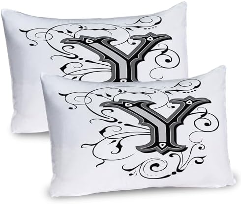 Ambesonne Letter Y Pillow Sham Set of 2
