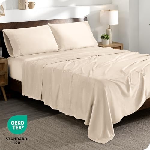 Bare Home Microplush Fleece Sheet Set Twin Sand
