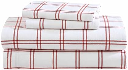 Eddie Bauer Twin Flannel Sheet Set - Cozy Breathable and Oeko-Tex Certified
