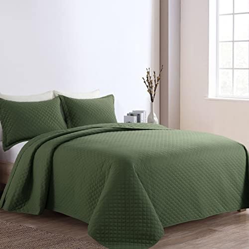 HOMBYS 3 Piece King Quilt Set Bedspread