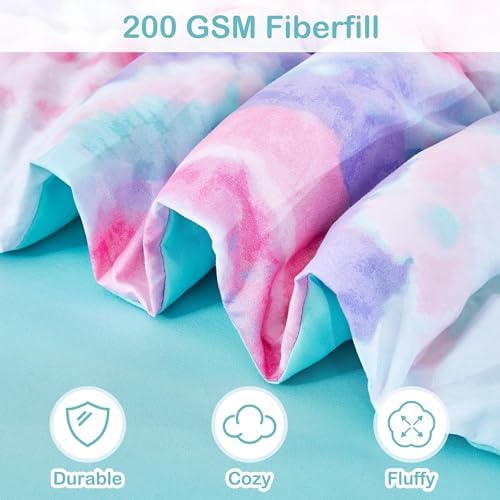 Mooreeke Dark Pink Flower Kids Comforter Set 8 Pieces