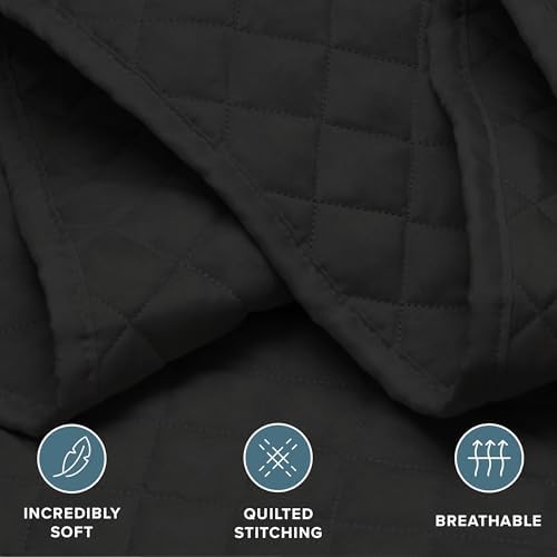Bare Home Coverlet Set - King Black