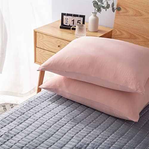 KASENTEX Zipper Cooling Pillowcase Set of 2 - Rose Pink