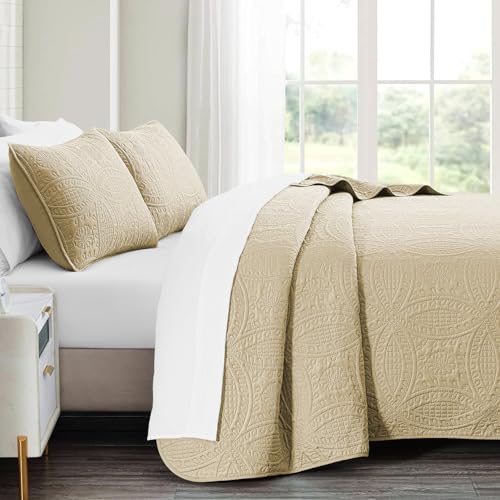 Akkialla Twin Quilt Bedding Set with Coin Pattern 1