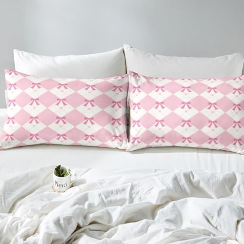 Feelyou Bowknot Girlish Bedding Set for Kids Twin Size