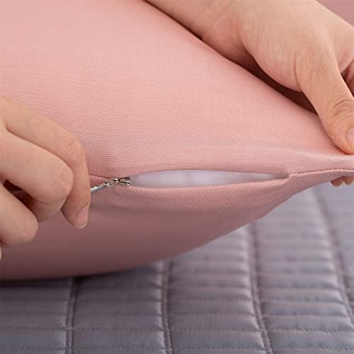 KASENTEX Zipper Cooling Pillowcase Set of 2 - Rose Pink