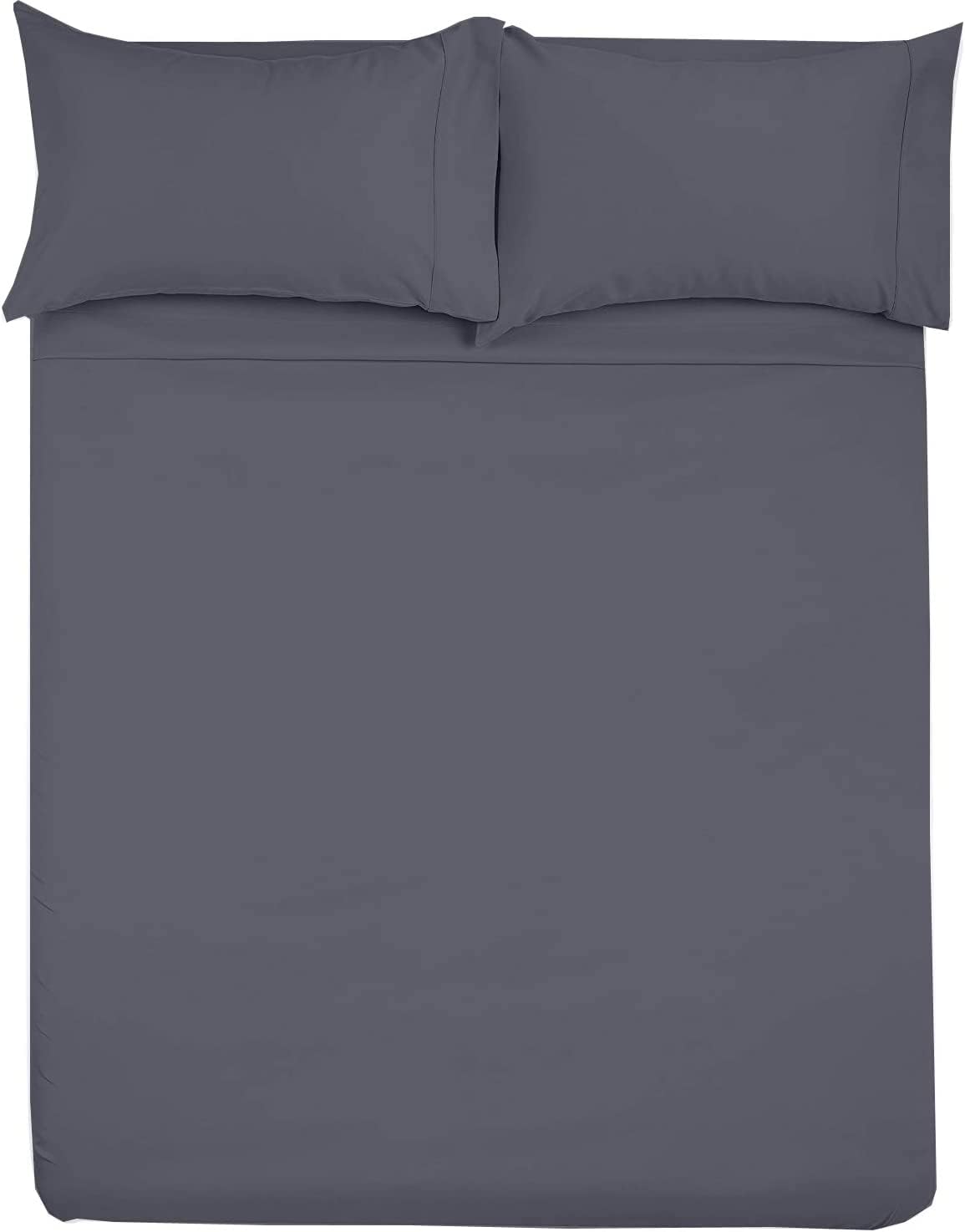 Shreem Linen Microfiber RV Sheet Set 60x80 Camper Queen Dark Grey Deep Pockets