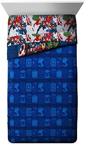 Jay Franco Marvel Avengers Blue Circle Comforter Set Twin