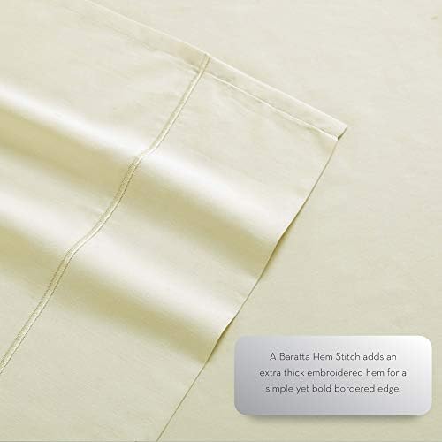Charisma 310 Thread Count Cotton Sateen California King Sheet Set Almond Milk