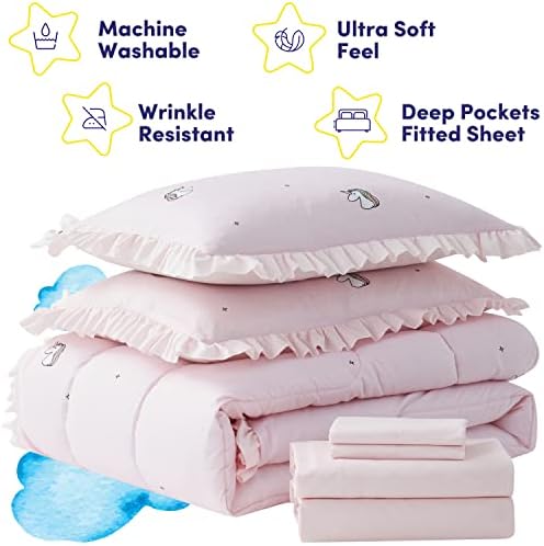 Sweet Home Collection Kids Bedding Set Rainbow Unicorn 1