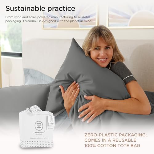Threadmill Pillow Cases Standard Size 1200 Thread Count 1