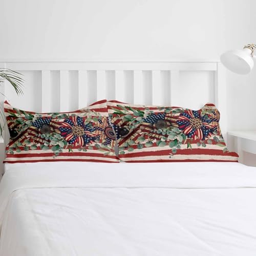 Boanket 3-Piece Queen Bedding Set 4th of July Duvet Covers with Zipper
