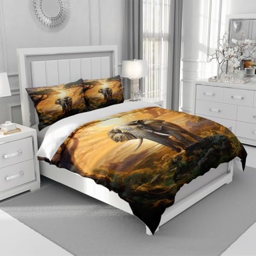 Yixinzhuanjin Elephant Bed Sheet Set King Size