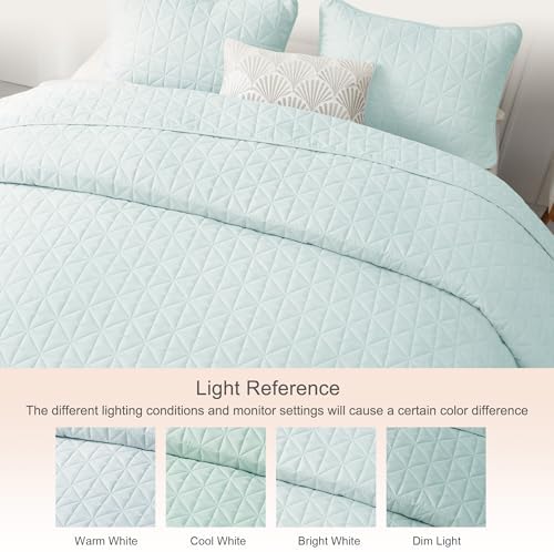 Exclusivo Mezcla King Size Quilt Set with Grid Pattern