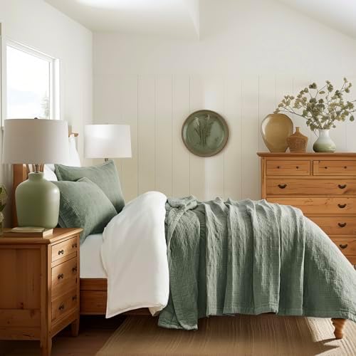 EVERGRACEHOME Stonewashed Cotton Quilt Set Full Queen