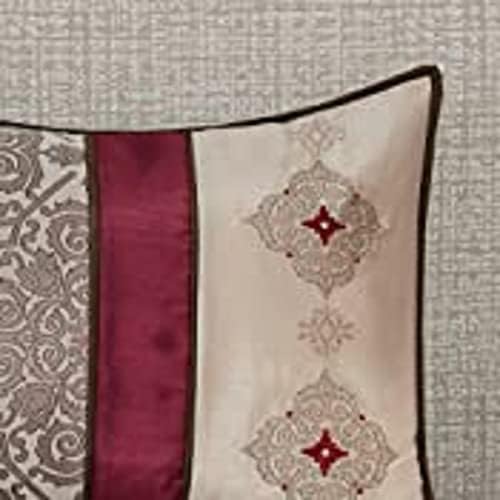 Madison Park Neyson Faux Silk Comforter Set Red