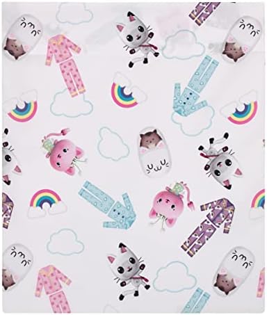 NoJo DreamWorks Gabbys Dollhouse Rainbow PJ 4 Piece Set